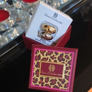 House of Harlow 1960 Gold and Silver Brass Rings